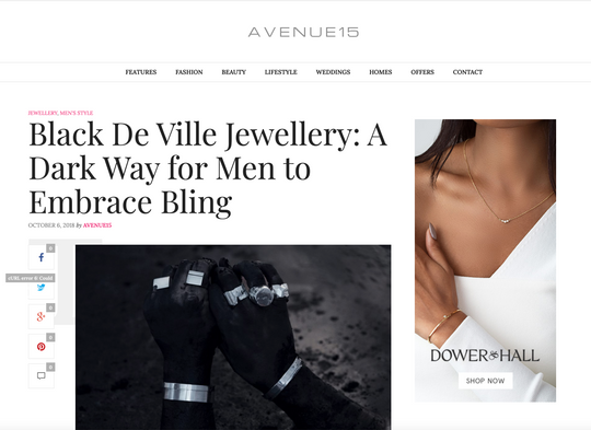 Avenue15 Feature - Black De Ville Jewellery: A Dark Way for Men to Embrace Bling